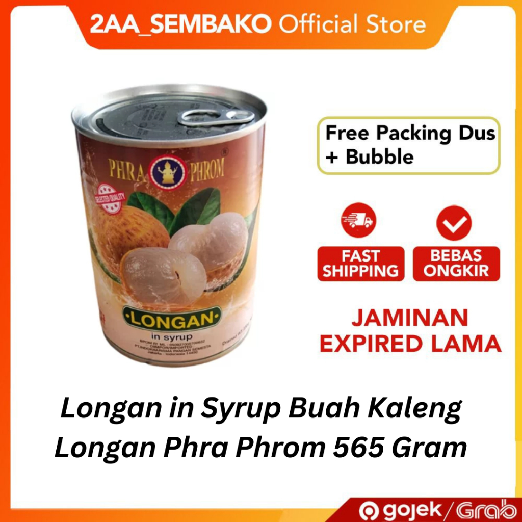 

Longan in Syrup Buah Kaleng Longan Phra Phrom 565 Gram