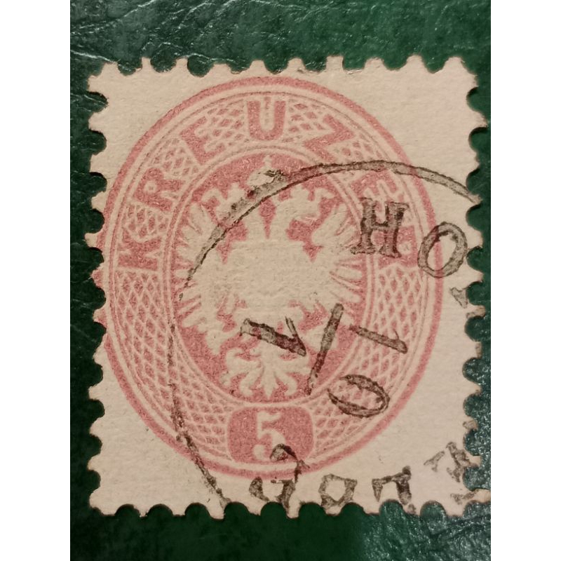 

Prangko Austria Kuno 5 Krezeur Coat of Arms Tahun 1863 USED