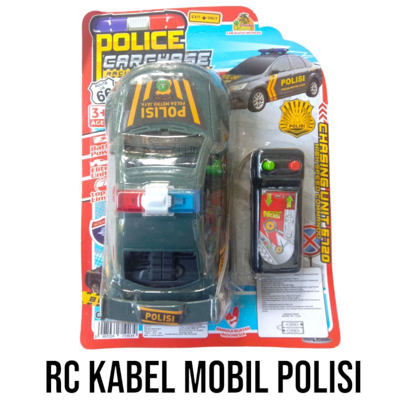 Mainan Mobil Remote Polisi Mobil Remote Kabel Mobil Polisi
