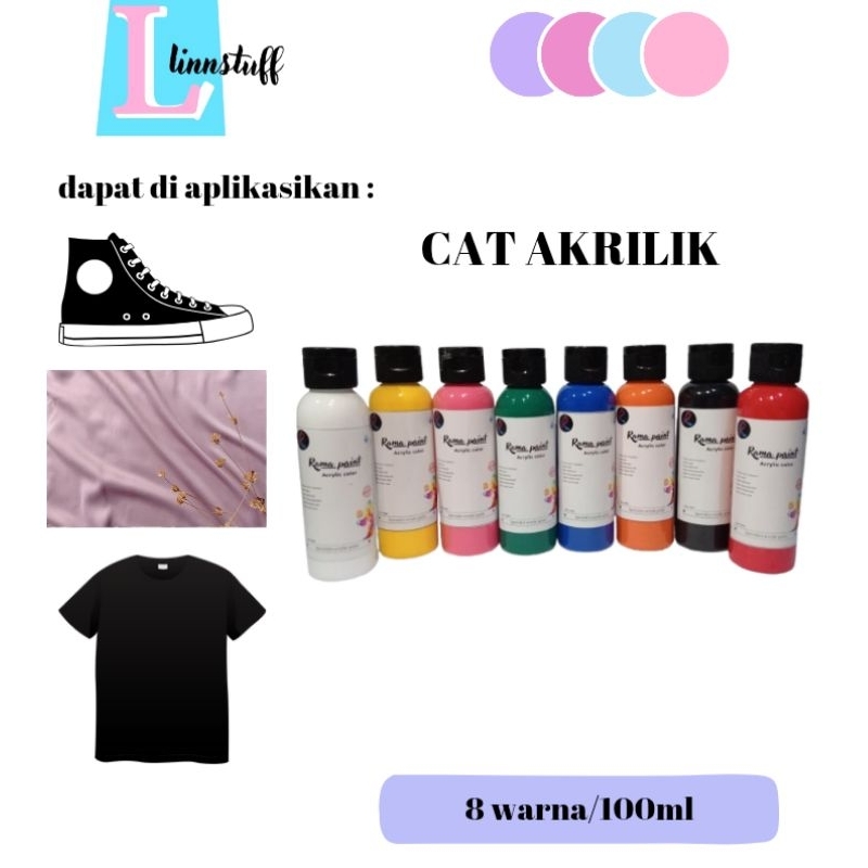 

Cat akrilik murah berkualitas kemasan 100ml tidak mudah kering acrylic paint cat lukis set perlengkapan lukis