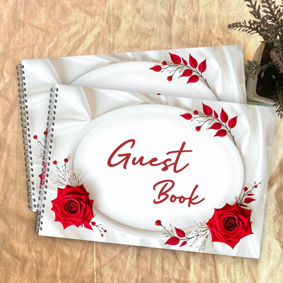 Guest Book / Buku tamu Pernikahan/ Wedding / Buku Tamu Undangan Pesta Pernikahan / Buku Undangan Tam