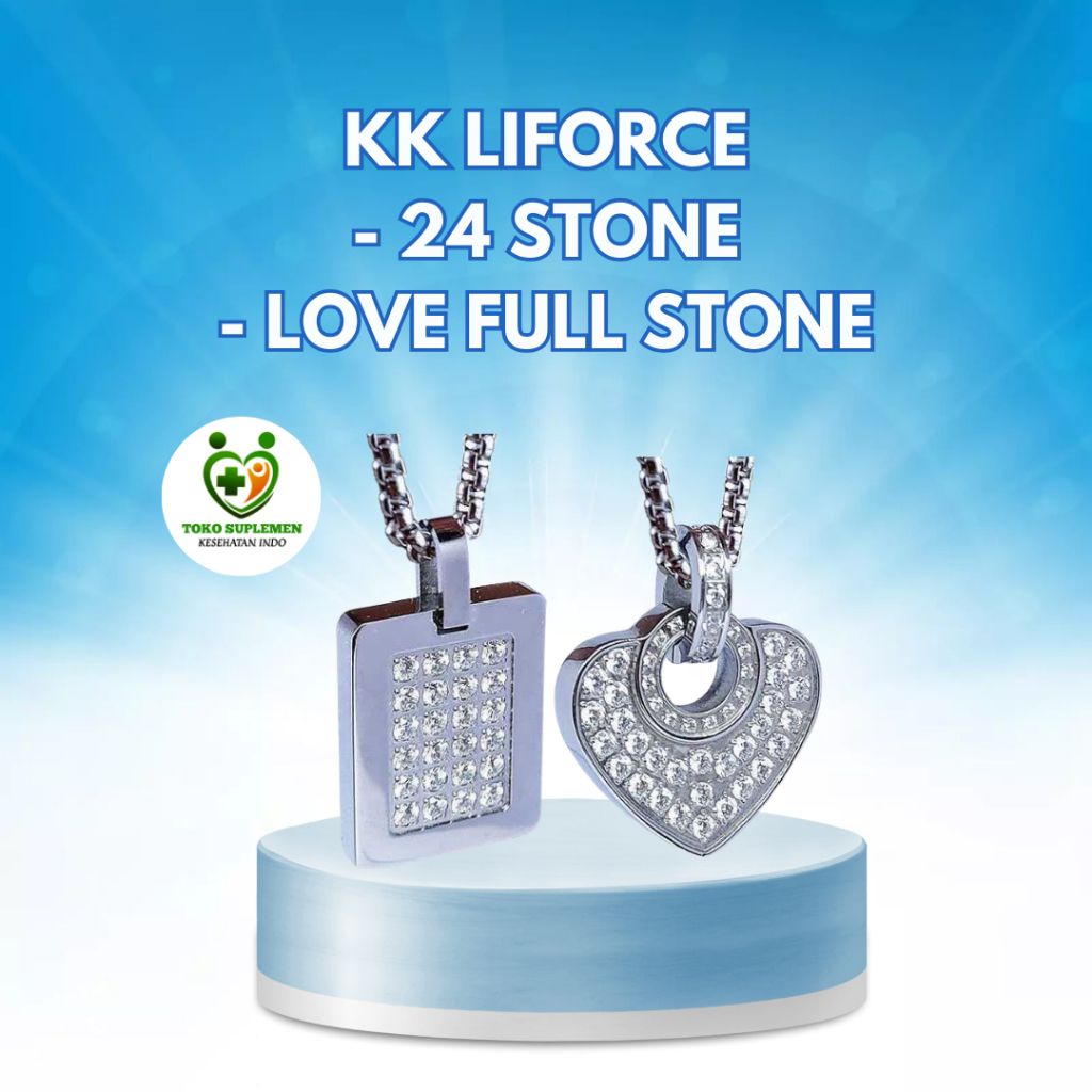 Kk liforce 24 Stone kk liforce love full stone Kalung Kesehatan Anti Radiasi KK Indonesia