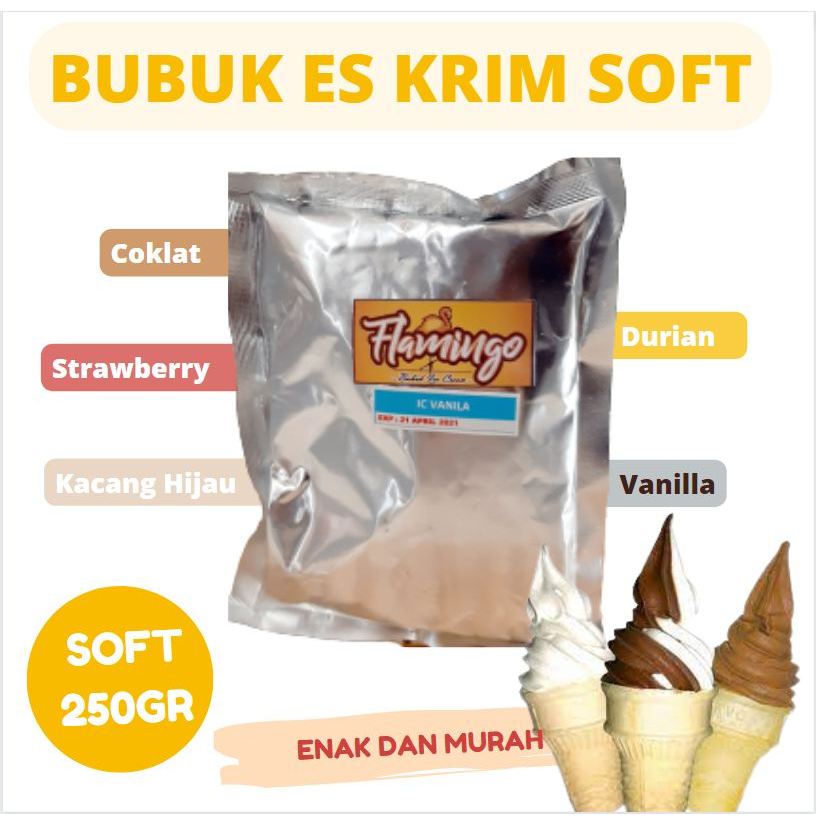 

Bubuk Es Pondan Ice Cream Durian Paket Bubuk Es Krim Rasa Ice Krim Flamingo 250 gram