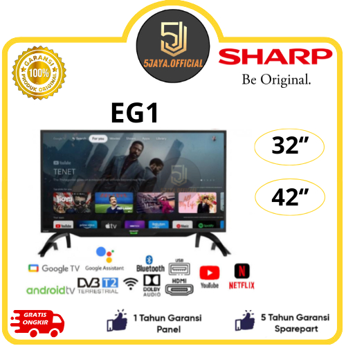 TV LED Sharp Google TV 32 Inch Sharp 42 Inch Sharp - 32EG1/42EG1