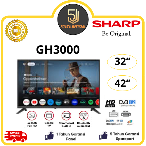 TV LED Sharp Google TV 32 Inch Sharp 42 Inch Sharp - 32GH3000/42GH3000