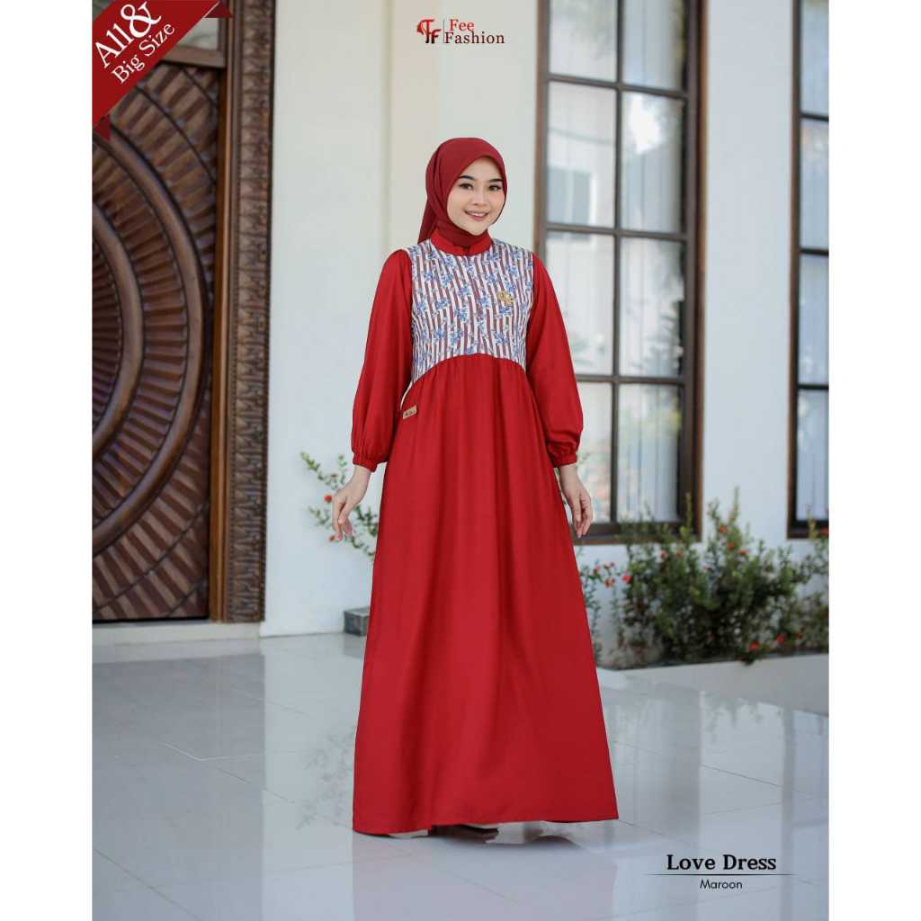 LOVE DRESS BY FEE FASHION || Gamis Murah Rayon Twill Premium