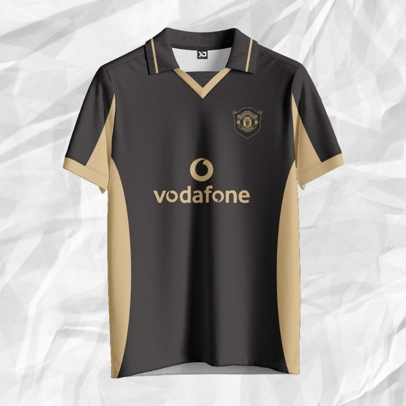 JERSEY/RETRO/VINTAGE/MANCHESTER UNITED BLACK GLOD