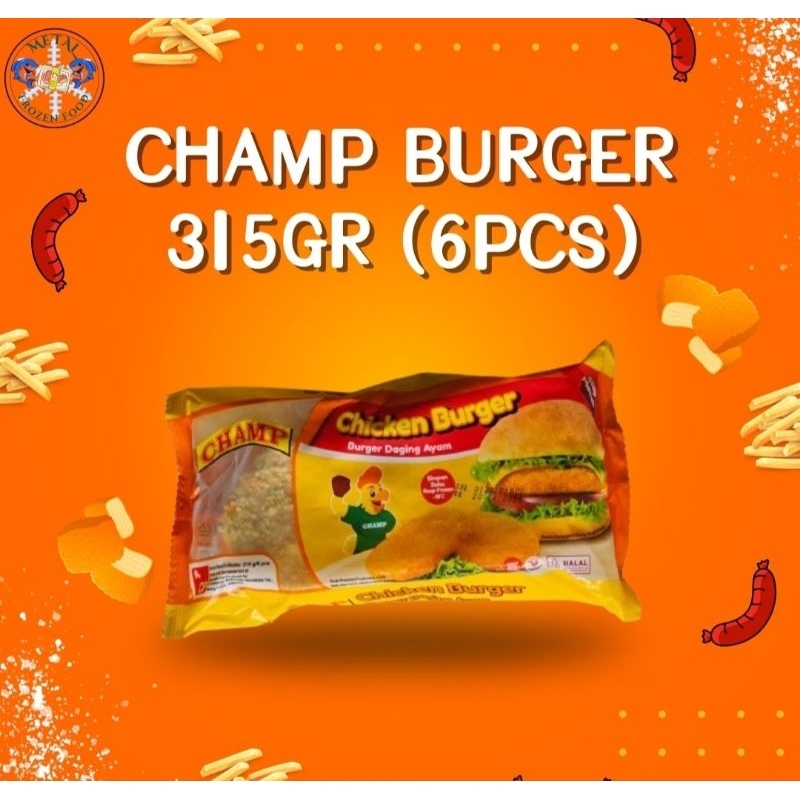 

Champ Burger Ayam 315GR (6 Pcs)