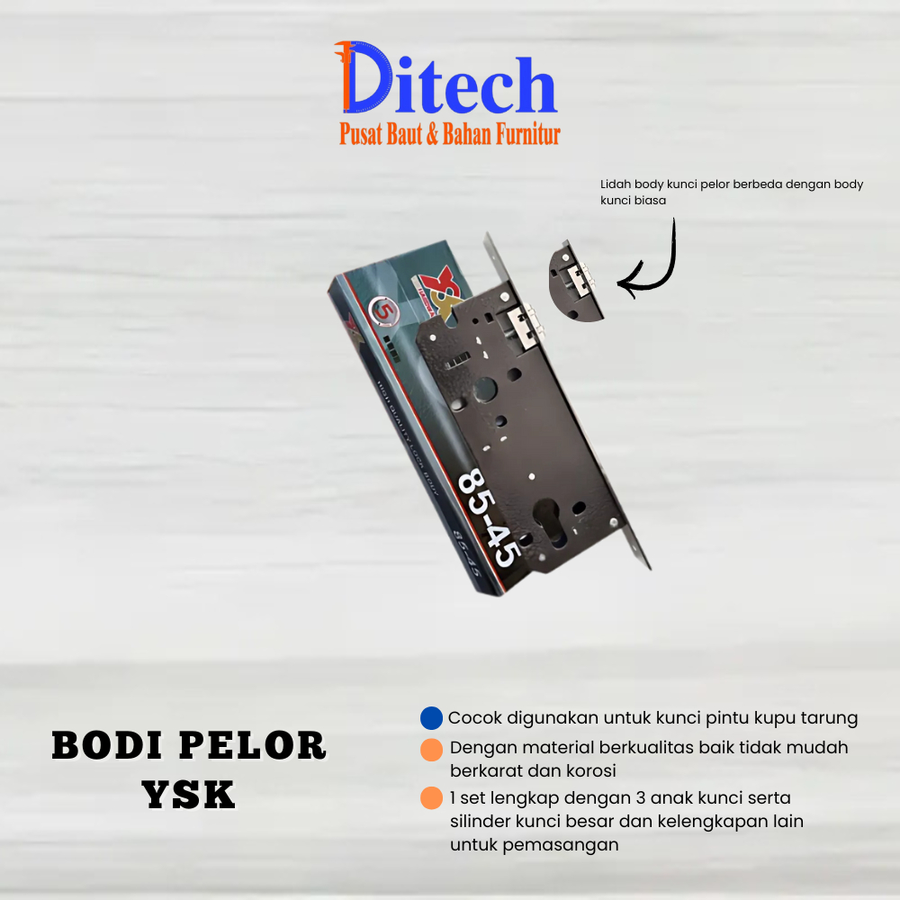 BODI KUNCI PINTU/BODI PELOR (YSK)