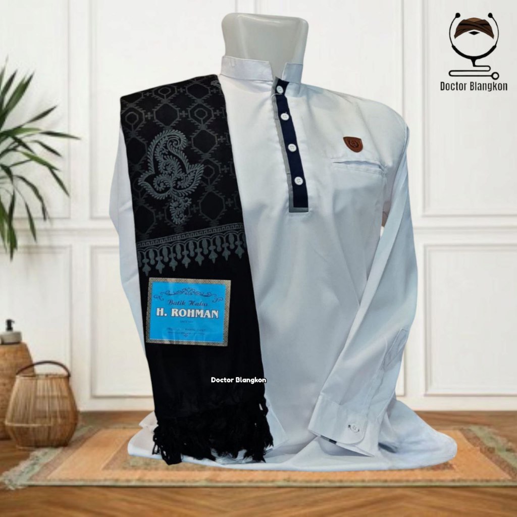 KUALITAS SUPER Sorban Kashmiri Original Tebal Khusus Hitam Batik Sorban Rida Premium Panjang