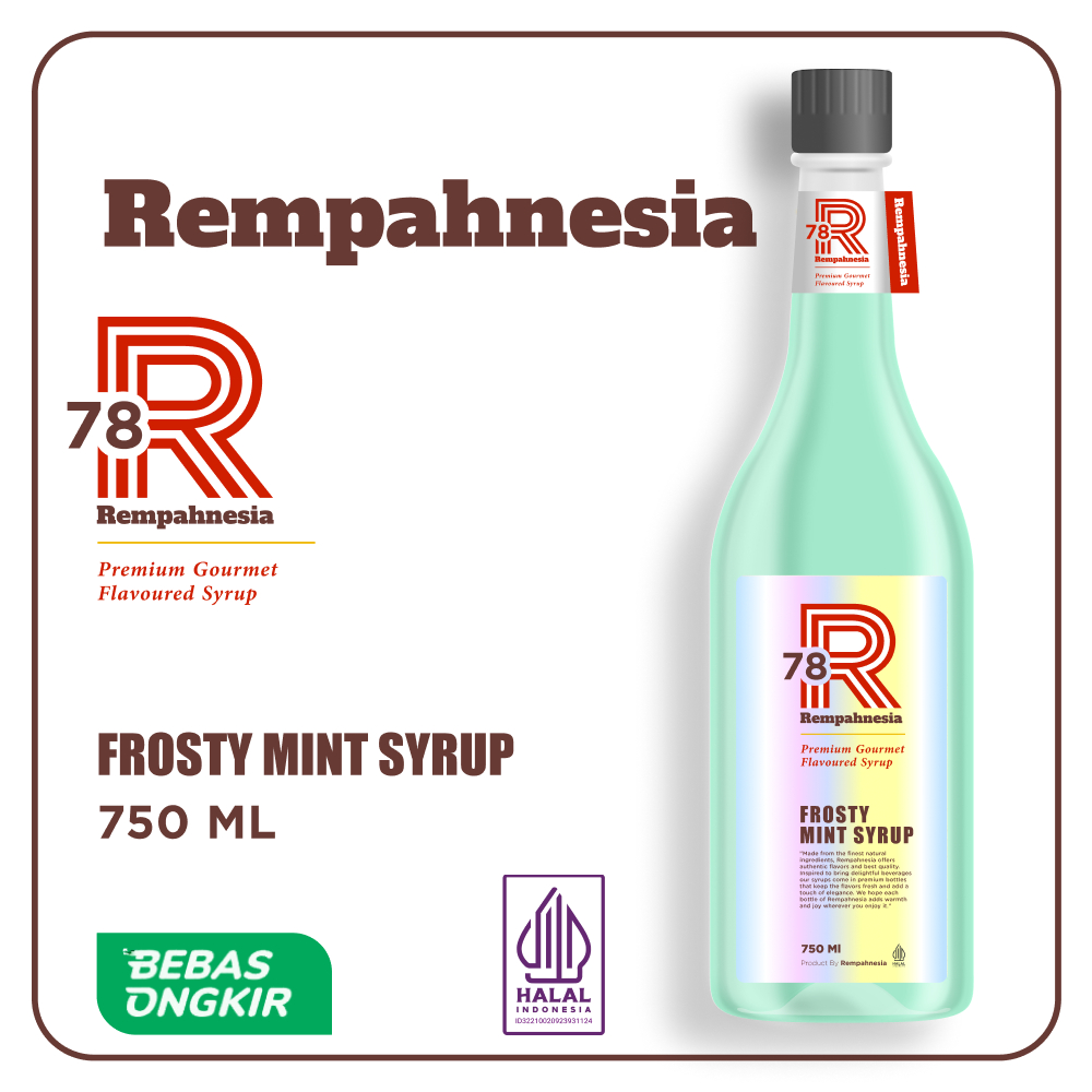 

Syrup Frosty Mint / Sirup Rasa Frosty Mint Premium 750ml / Rempahnesia Syrup