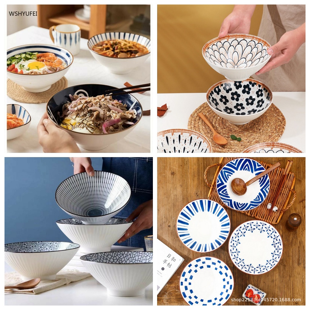 HHS Mangkok Ramen / Mangkok Jepang/ Mangkok Keramik Jepang 20cm
