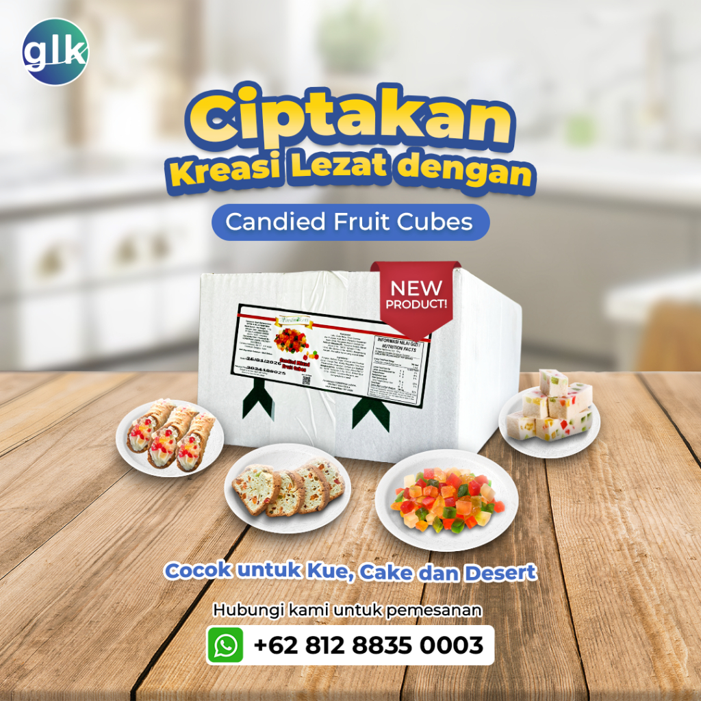 

Mix Fruit Candied Fruit Cubes 5 Kg