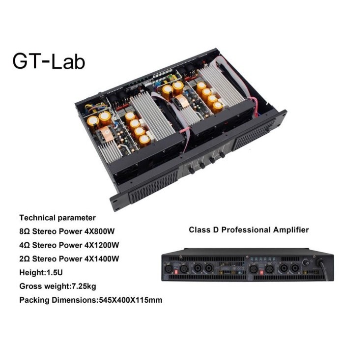 Power Amplifier GTLAB SC4800 4 CH Original / Power Amplifier GT Lab RDW SC 4800 Power GT LAB SC4800