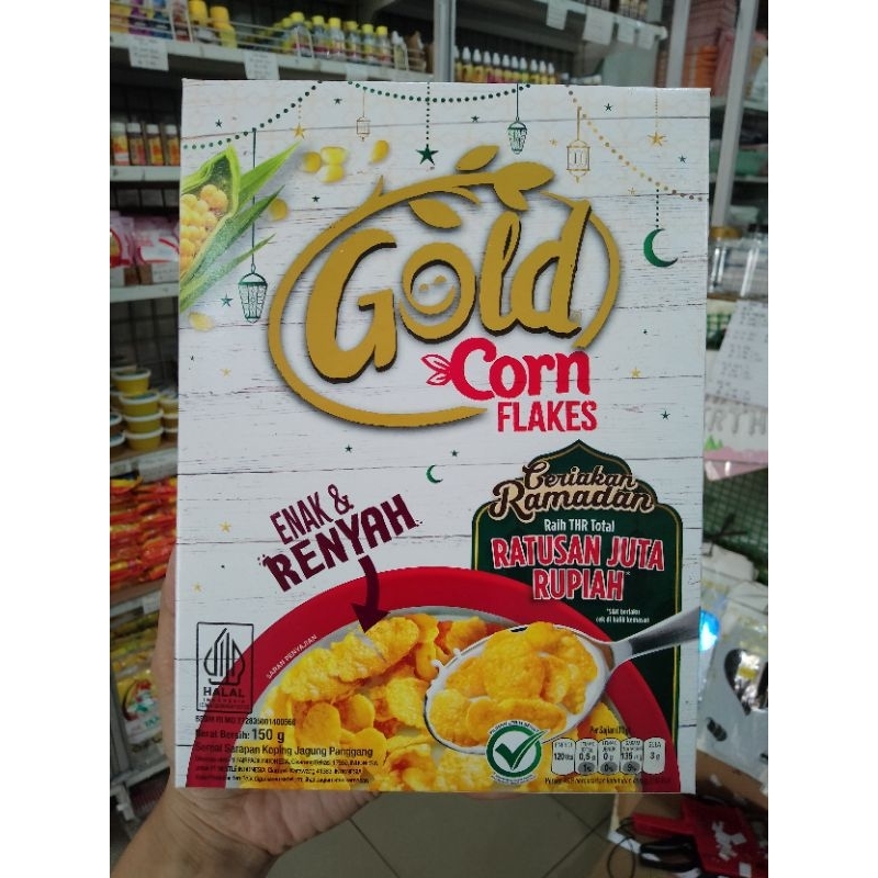 

Gold Corn Flakes Nestle 150gr / Nestle Corn Flakes Kotak 150gr