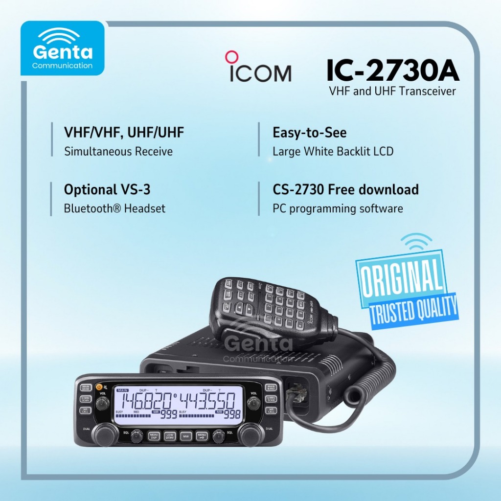 ICOM IC-2730A / ICOM 2730A / IC 2730A VHF & UHF Transceiver RADIO RIG GARANSI BARU ORIGINAL TERMURAH