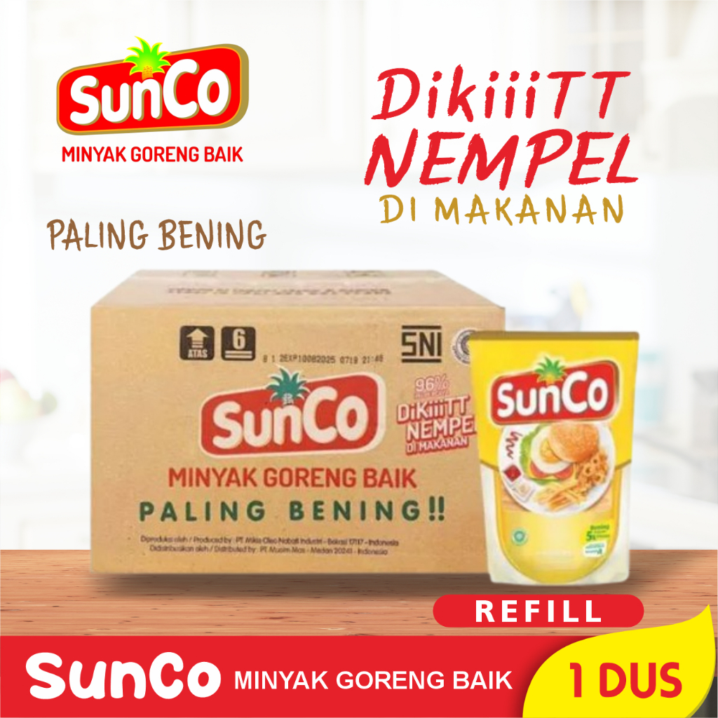 

SunCo Minyak Goreng Refill 2 Liter - Paket 1 Dus