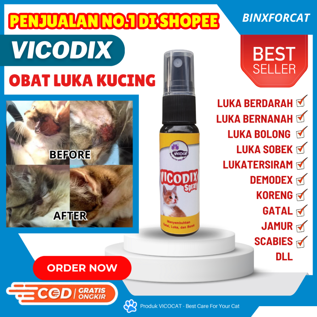Obat Spray Luka Kucing Mengobati Semua Jenis Luka Luar Pada Kucing Seperti Luka Basah Luka Kering Lu