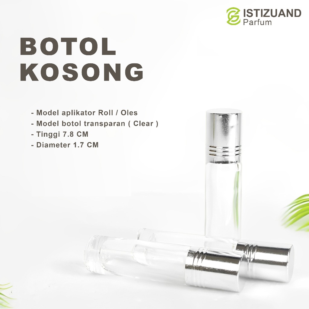 BOTOL PARFUM ROLL ON | Botol kaca kosong - Botol minyak wangi 7 ML
