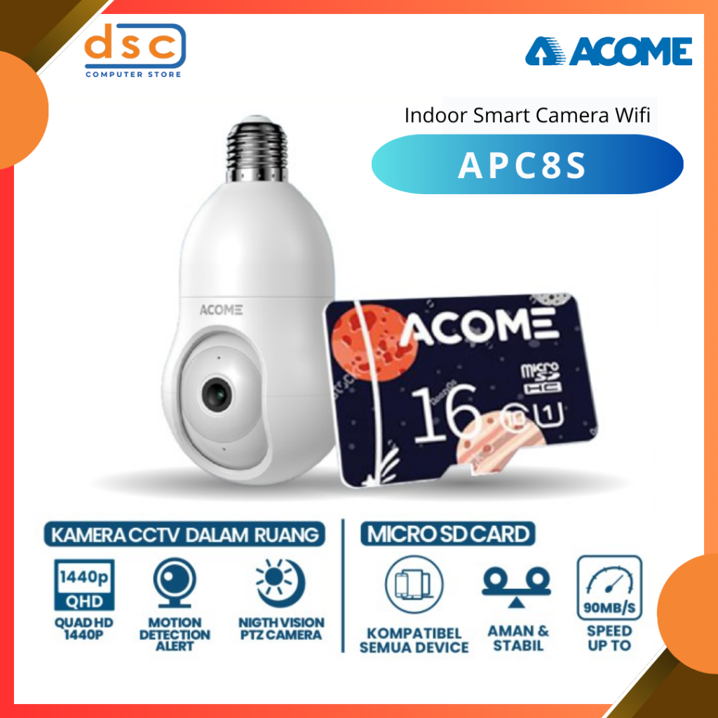 ACOME Lampu Sentuh Indo Smart Camera Wifi APC8S