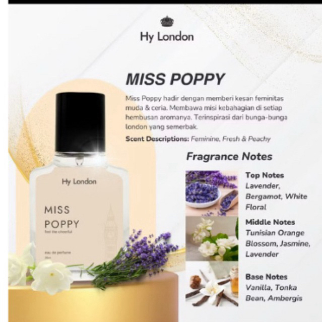 PARFUM HY LONDON MISS POPPY