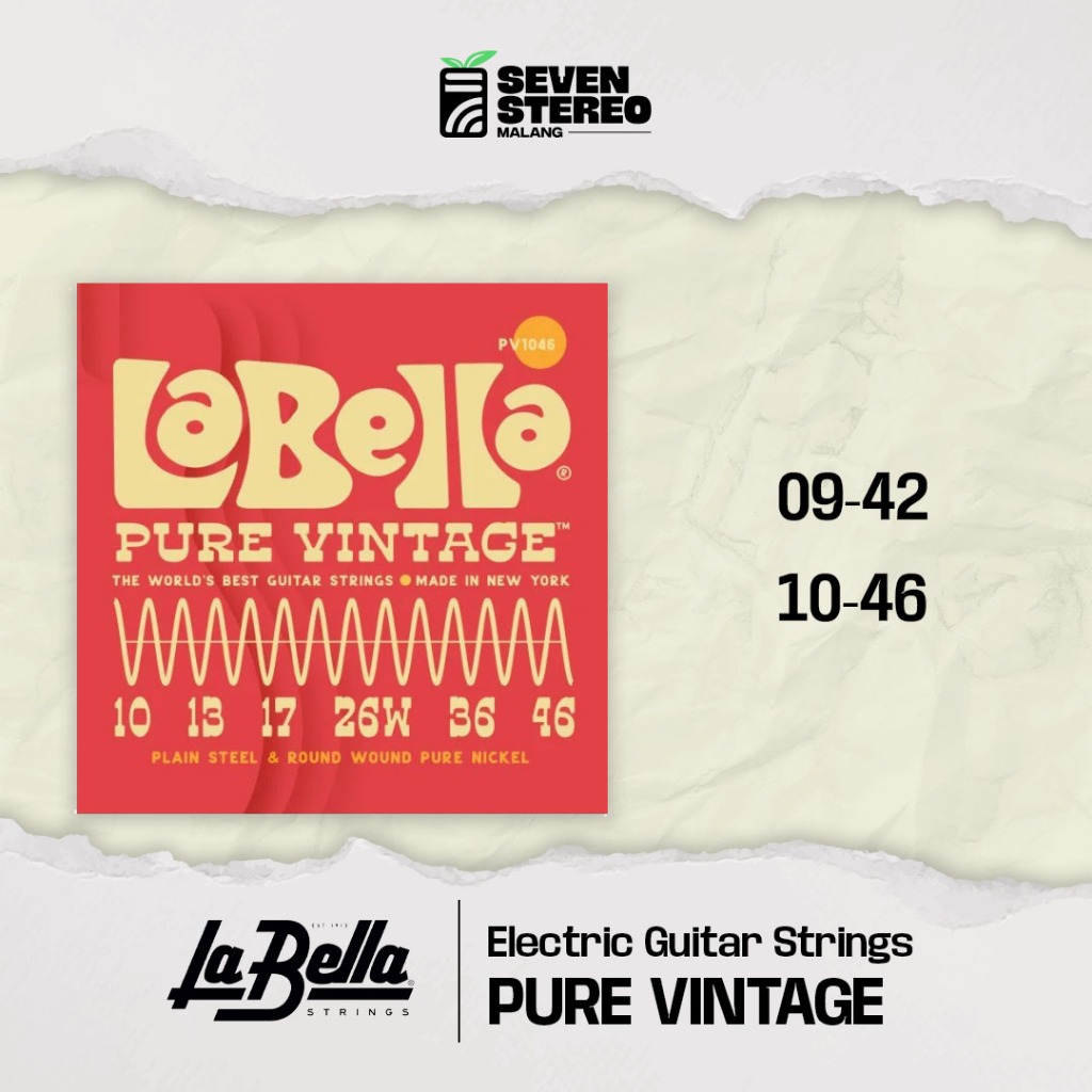 La Bella Labella Pure Vintage Electric Guitar String - Senar Gitar Listrik Elektrik