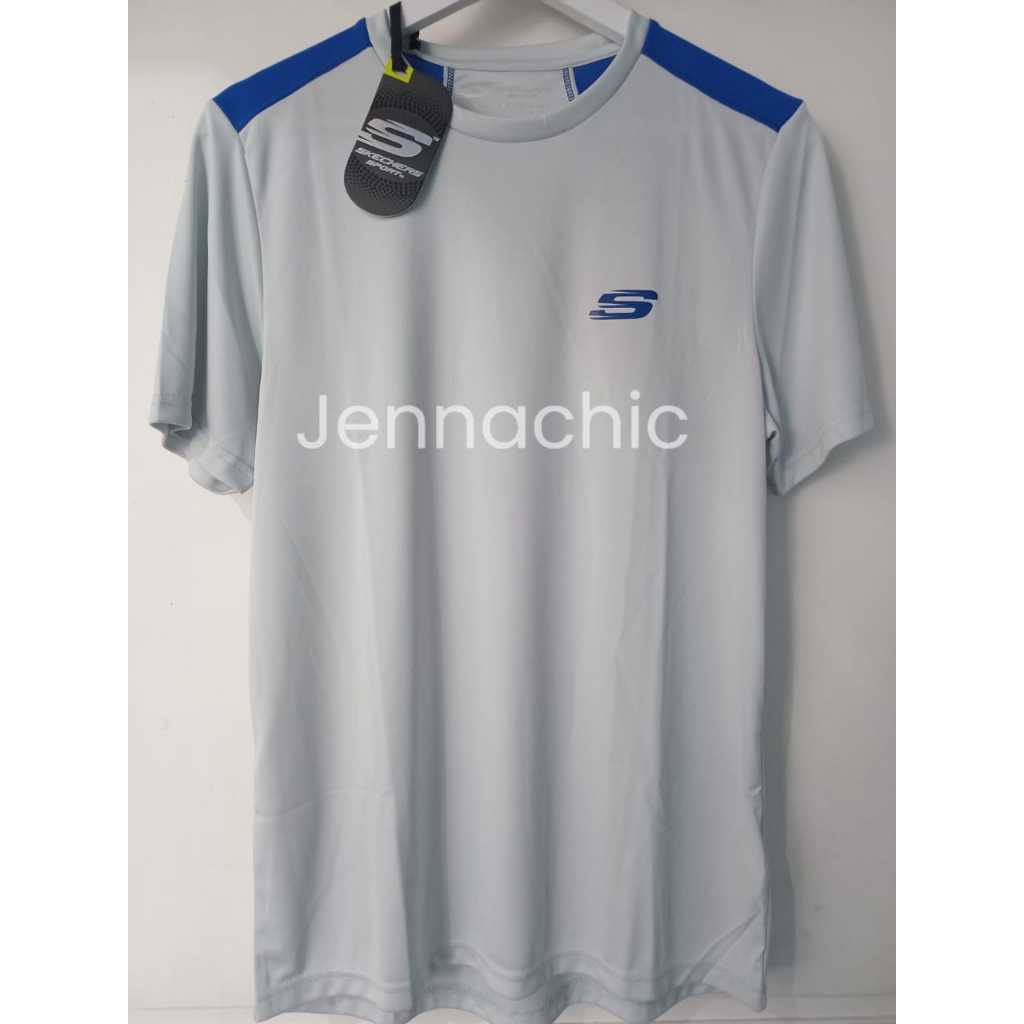 SK2 | T-SHIRT SKECHERS | WARNA PUTIH | SKECHERS ORIGINAL | BAHAN 100% POLIESTER | KAOS OLAHRAGA