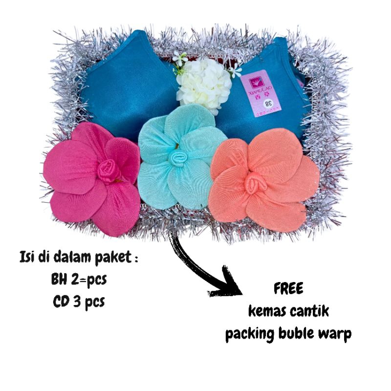 

Paket Seserahan Hampers Nikah Gift isi BH dan CD