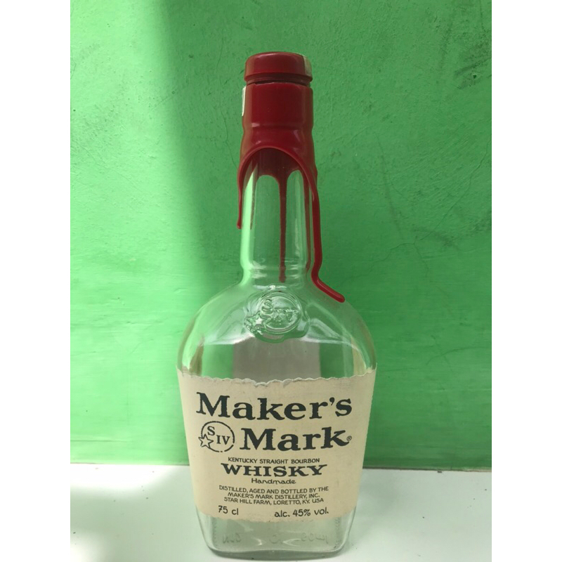 botol bekas minuman keras Maker’mark tanpa duss botol antik botol unik pajangan botol hiasan