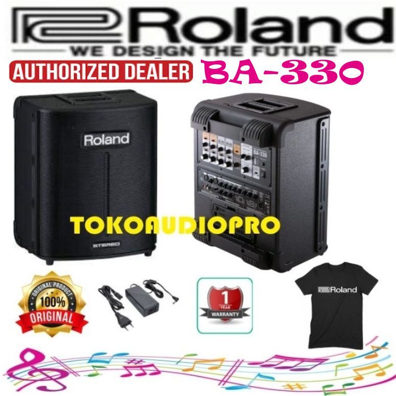 Speaker Roland BA 330 Stereo Portable Amplifier Roland BA330