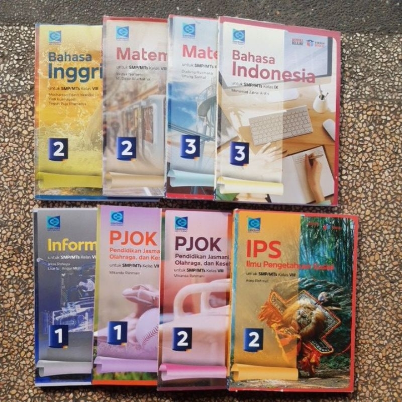 Buku Bahasa Indonesia.Bahasa Inggris.Matematika. Ips.Pjok Informatika.Seni Musik.Pendidikan Pancasil