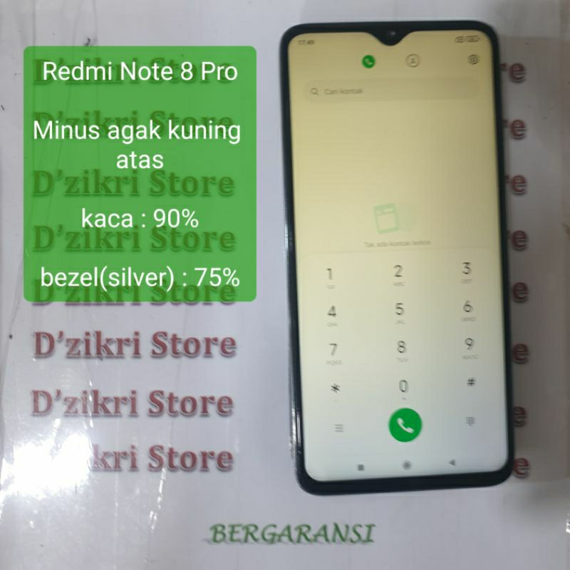 LCD REDMI NOTE 8 PRO ORIGINAL COPOTAN MINUS TESTED