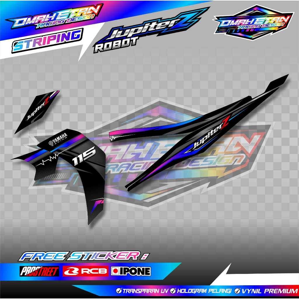 STRIPING VARIASI MOTOR JUPITER Z ROBOT / STICKER LIST VARIASI YAMAHA JUPITER Z ROBOT