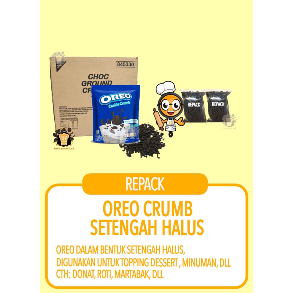 

OREO CRUMB HALUS DAN KASAR REPACK 100GR