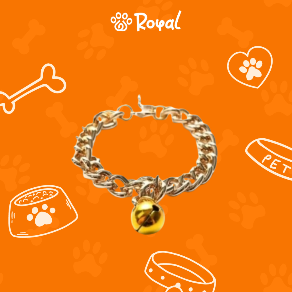 KALUNG RANTAI GOLD - KALUNG KUCING ANJING RANTAI - XS - S - M