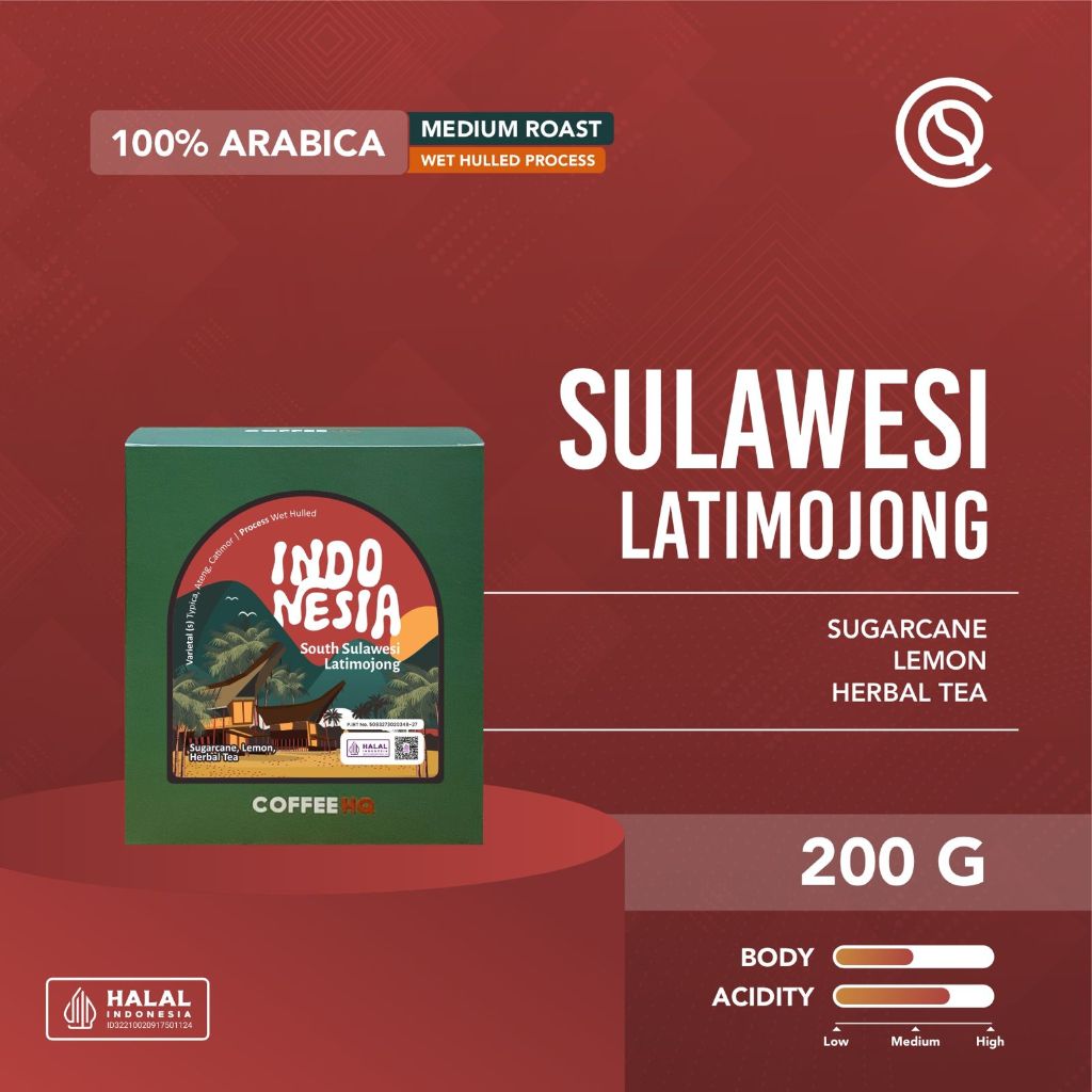 

COFFEEHQ SOUTH SULAWESI LAtimojong Wett Hulled Espresso 200gr