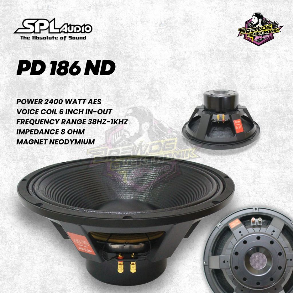 ORIGINAL SPEAKER 18 INCH BREWOG SPL AUDIO PD186ND