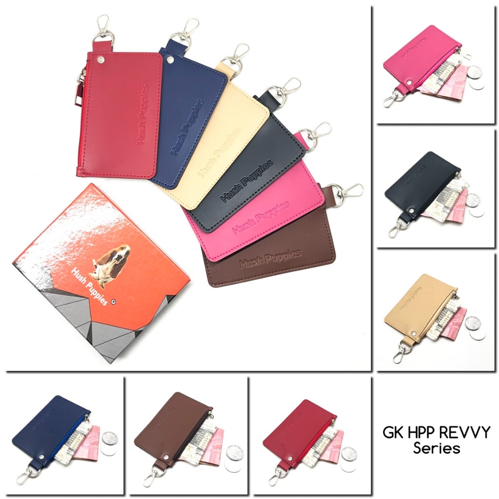 DOMPET KUNCI STNK GANTUNGAN MOBIL KENDARAAN MOTOR HUSH PUPPIES REVVY SERIES PU PREMIUM KECIL MINIMAL