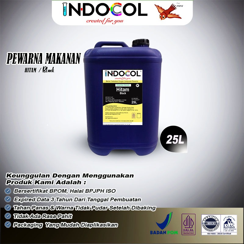 

INDOCOL PEWARNA CAIR HITAM (25 LITER)