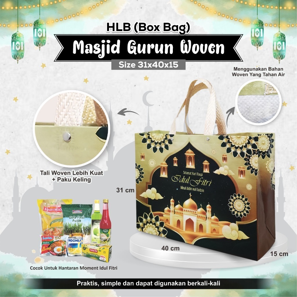 

[LEBARAN] Tas Hampers Lebaran | Goodie Bag Idul Fitri |Tas Sembako Jumbo | Tas Spunbond Laminasi 31x40x15
