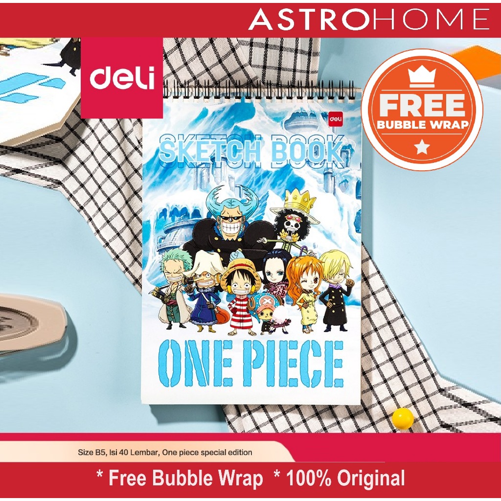Buku Gambar Sketsa Deli Sketch Book One Piece Size B5 Vertikal EN011