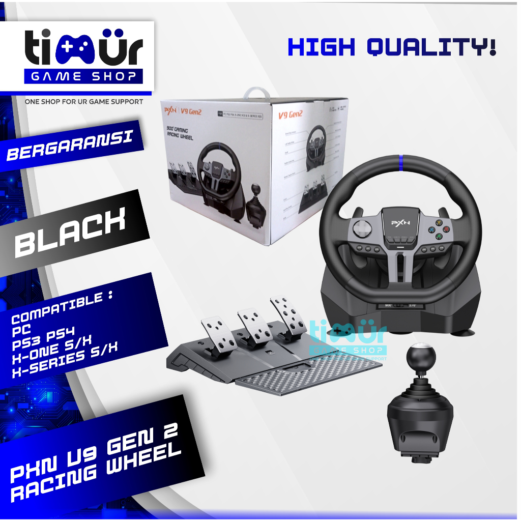 PXN V9 GEN2 Steering Wheel 16 Bit Magnetic Encoder Racing with RGB Stir Setir Controller PS3 PS4 PC 
