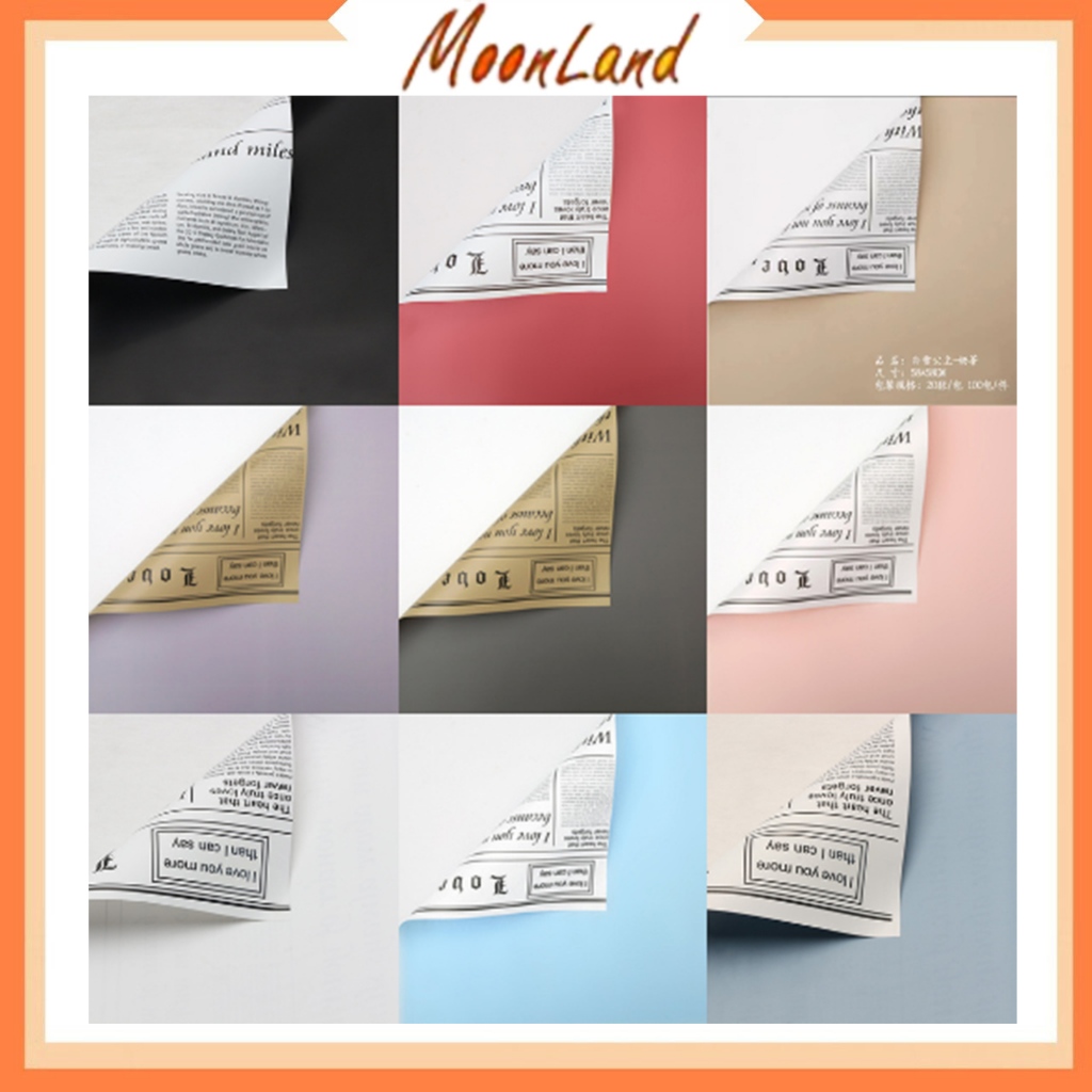 

Kertas buket bunga newspaper bicolor flower wrapping kertas pembungkus buket motif koran KB6038