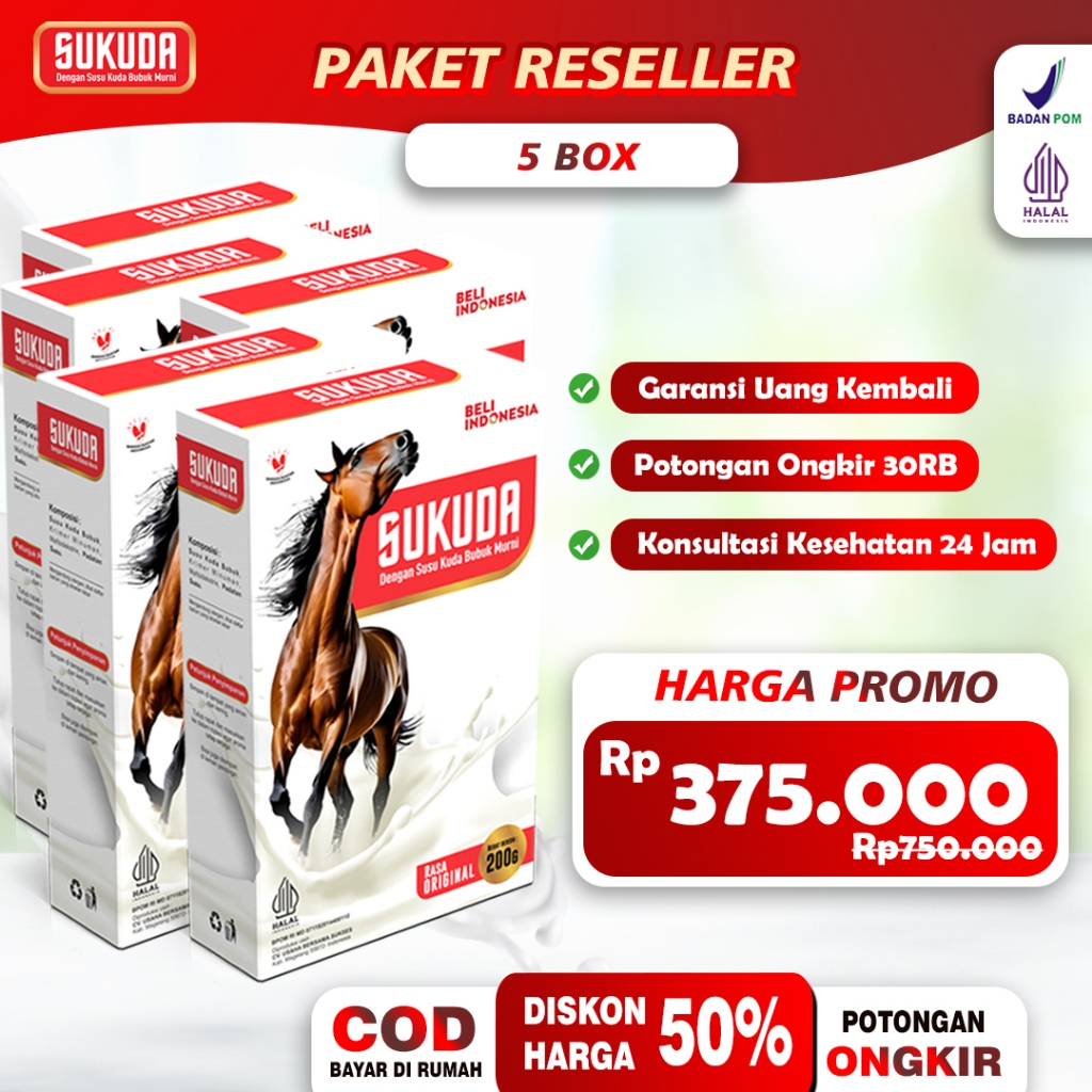 

Sukuda Susu Kuda Liar 100% Asli Tingkatkan Vitalitas & Imunitas Secara Alami Paket 5 Box