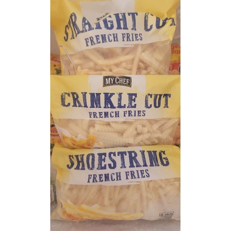 

MY CHEF FRENCH FRIES / KENTANG GORENG MY CHEF SHOESTRING/STRAIGHT/CRINCLE CUT 1KG
