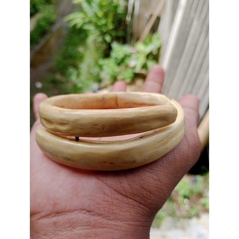 gelang akar bahar putih ukuran besar