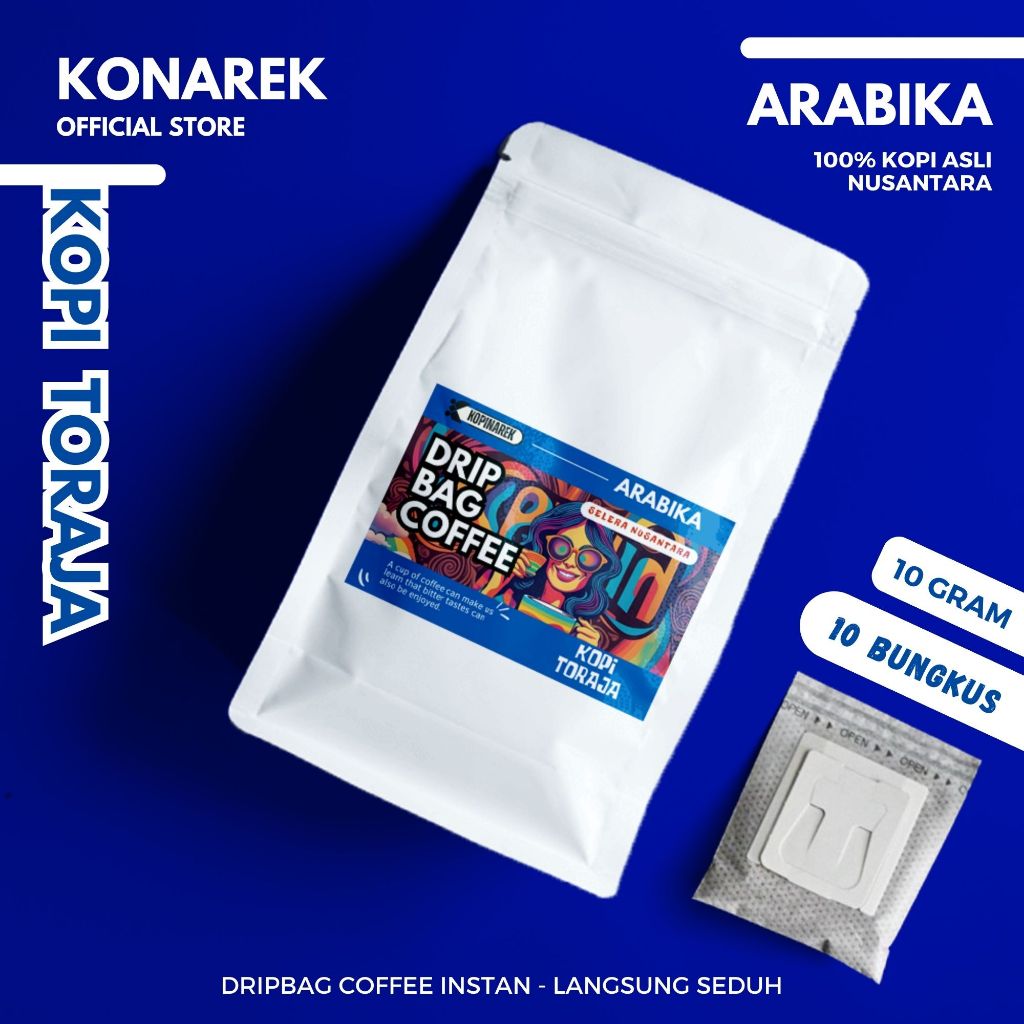 

Kopi Isi 10 Dripbag Arabica TORAJA Coffee Drip Bag Sachet Asli Bubuk Souvenir Pernikahan