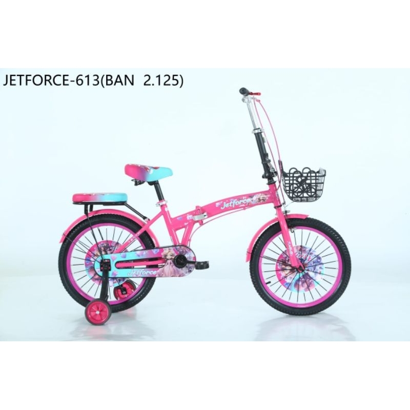 ND5 Sepeda lipat anak 16 inch" anak 6 sd 10 thn PLUS RODA BANTU
