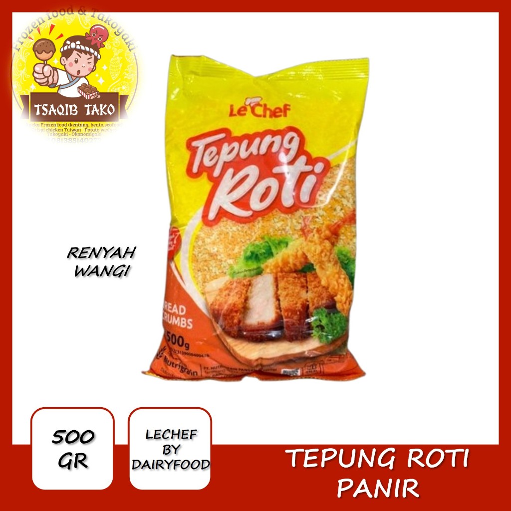 

LeChef Tepung Rotti Panir Renyah Wangi 500GR