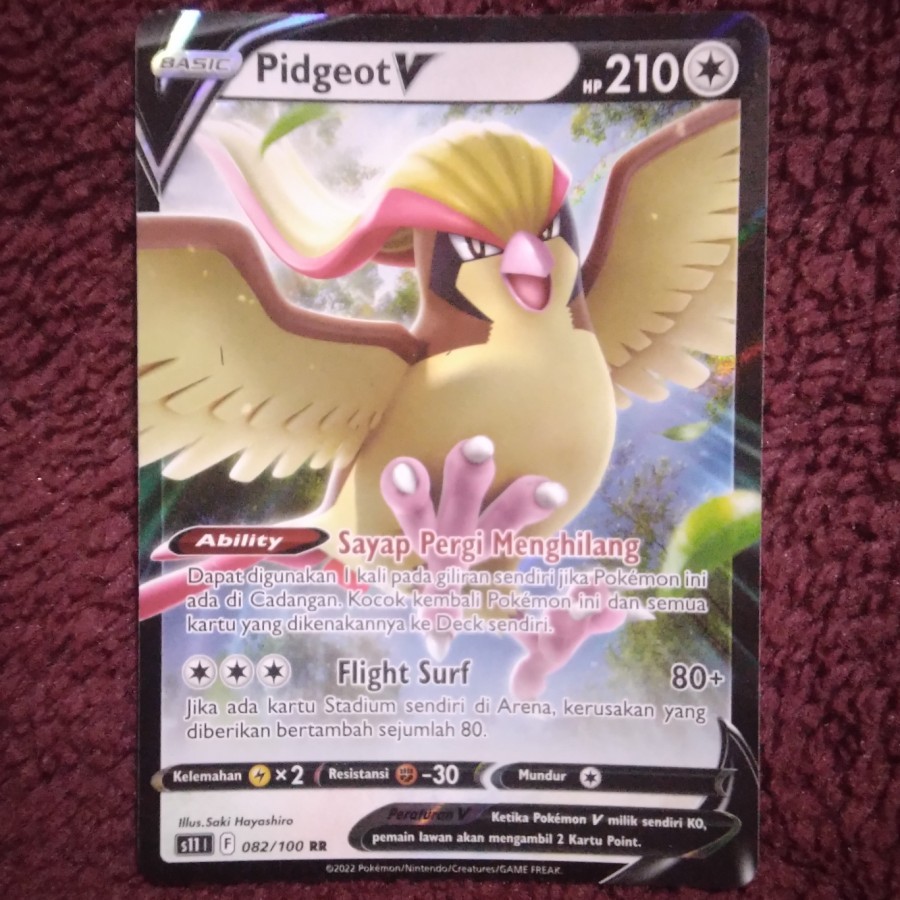 Pidgeot V RR s11 - Pokemon TCG Indonesia foil holo